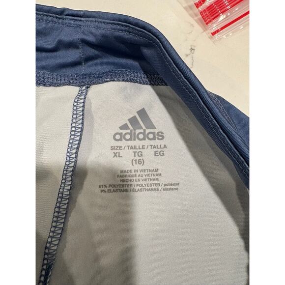 Adidas Aeroready Size 16 Girls Ombre Blue/Pink 7/8 Athletic Tights - Picture 5 of 9